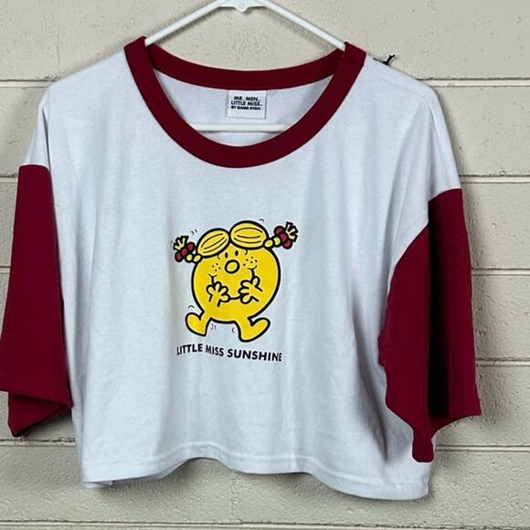Mr. Men Little Miss Sunshine White Cropped Tee size XL NWT - Picture 8 of 8